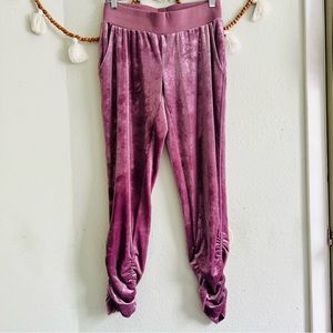 Juicy Couture purple shimmer velvet pants